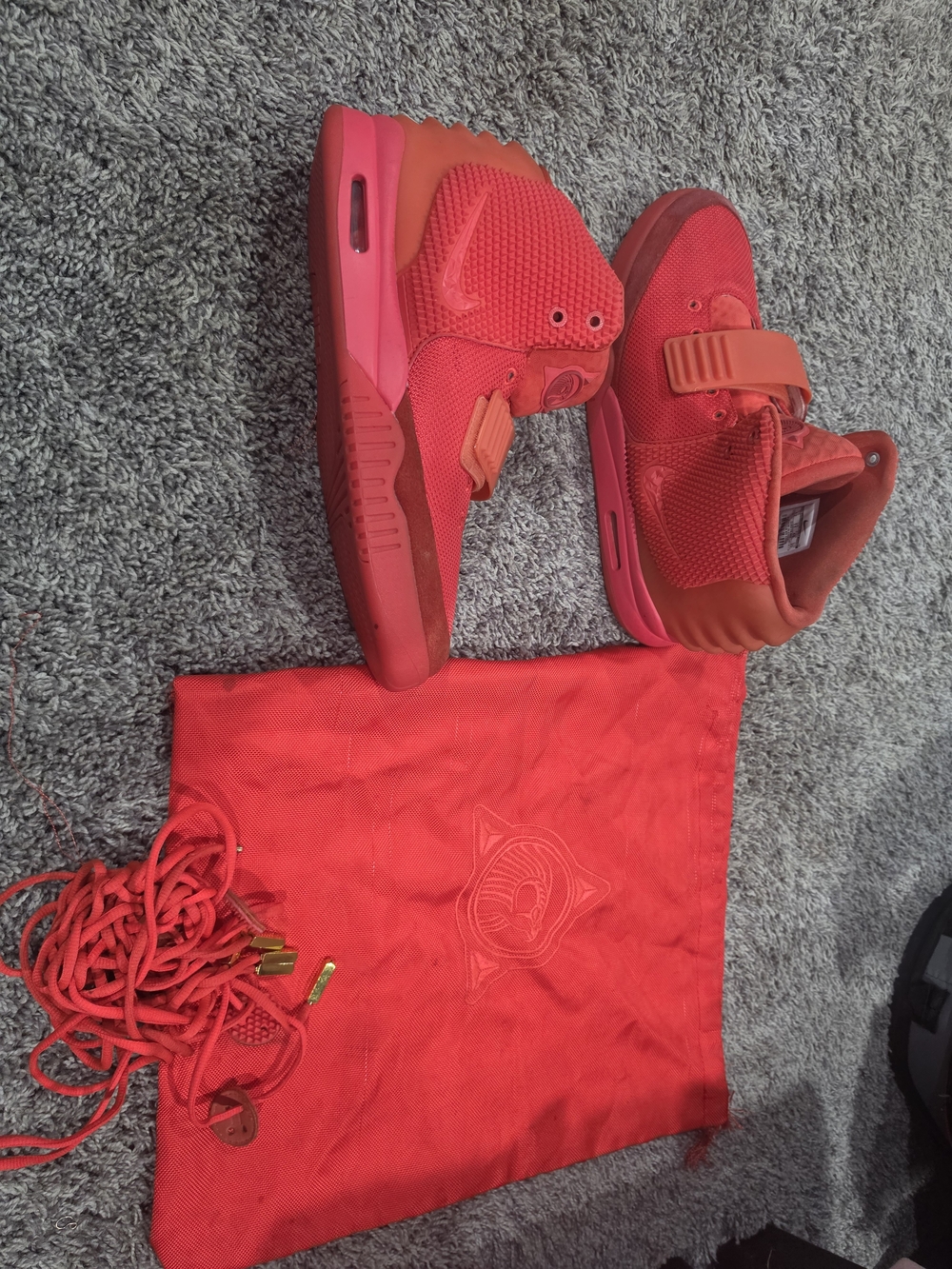 Nike Air Yeezy Red High-Top Sneakers